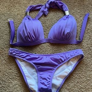 Venus purple bikini C top, size 12 bottoms
